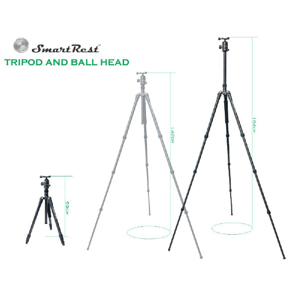 SmartRest Tripod with Ball Head & Gun Clamp